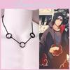Collar de Moda Anime Naruto Uchiha Itachi con Colgante Único de Tres Anillos