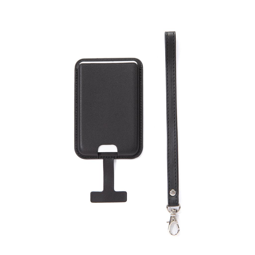 Universal Magsafe Apple Mobile Phone Case with Magnetic Card Bag, ID Leather Case, Lanyard, Wristband, Anti-lost Card Case.
