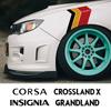 2pcs Car 3 Color Stickers For Opel Astra Corsa ignia Opc Vectra Zafira Grandland Meriva Mokka Crossland X Auto Accessories