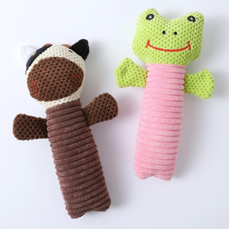 Hundekauspielzeug Samt Hundespielzeug für aggressive Kauer Stoffpuppe Beißring zum Trainieren Reinigen der Zähne Interaktives Spielzeug