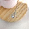 S925 Sterling Silver Moissanite Necklace for Women - Round Pendant, Trendy Clavicle Chain, Niche Design Jewelry