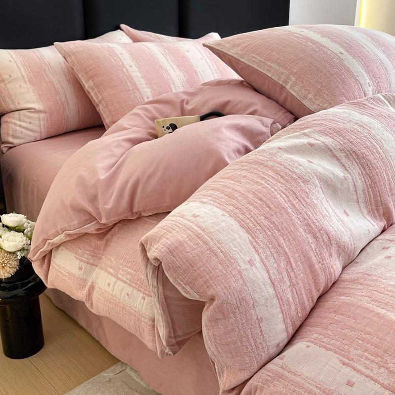 A-Class 100% Cotton 3-Layer Yarn Bedding Set Soft Breathable All Season