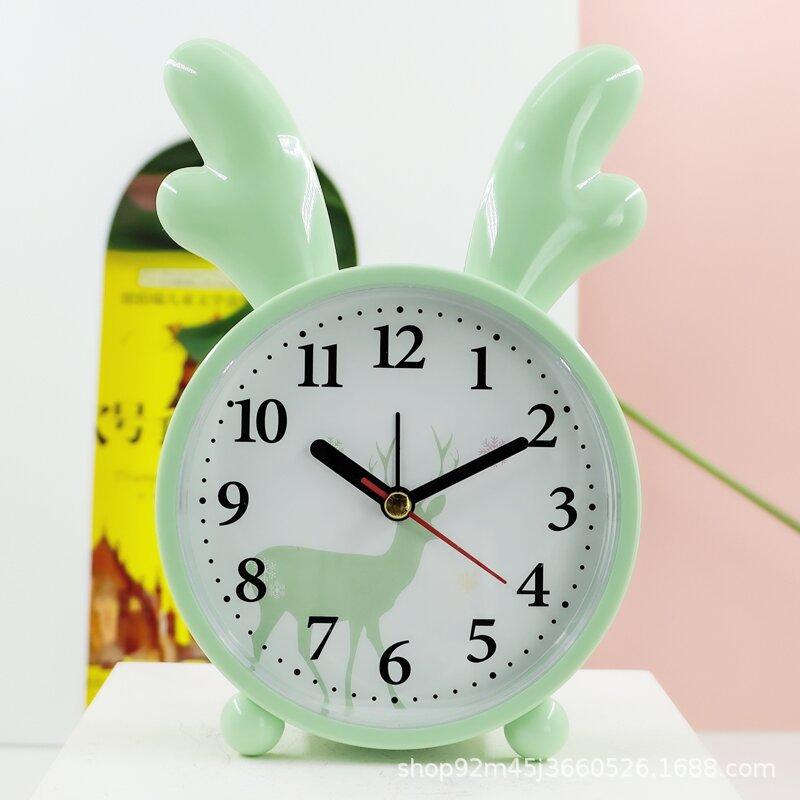 Alarm Clock Student Children Simple Stylish Silent Bedside Bedroom Wake Up Clock Cute Cartoon Clock Desk Gift