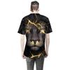 Trendy 3d Printed Lion And Tiger Men's T-shirt Comfortable Loose Fit Summer Wear