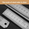 Stainless Steel 50cm Straight Ruler Car Mounted Defense Ruler Measurement Tool Multifunctional Straight Edges Ruler