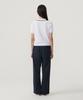Covernat Woman Collared Half Knit White
