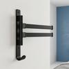 Black Towel Bar Aluminum Alloy Rotating Towel Rack  Bathroom Kitchen Bedroom Laundry Room