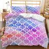 Marmor Bettbezug Set Tie Dye Blau Orange Moderne Kunst Abstrakt Einzel Doppel Queen King Mikrofaser Bettdecke