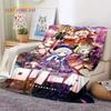 3D Niedliche Genshin Impact Cartoon Spiel Weiche Flanelldecke für Betten Schlafzimmer Sofa Picknick, Überwurfdecke für Outdoor-Freizeit Nickerchen Geschenk