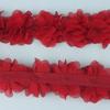 1 Yard 24 Flowers Chiffon Lace Patch Fabric Webbing Decoration Flower Gift Ribbons Diy Bridal Veil Shoes Wedding Clothes Crafts