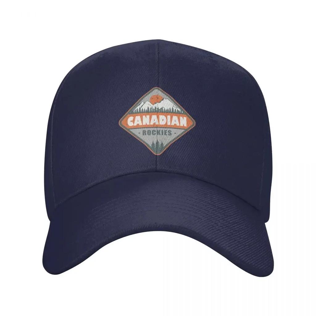 Canadian Rockies Vintage Mountain Hiking Design Baseball Cap Golf Horse Hat Women Men's