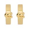 COACH Fashionable simple design brass earrings women's gold