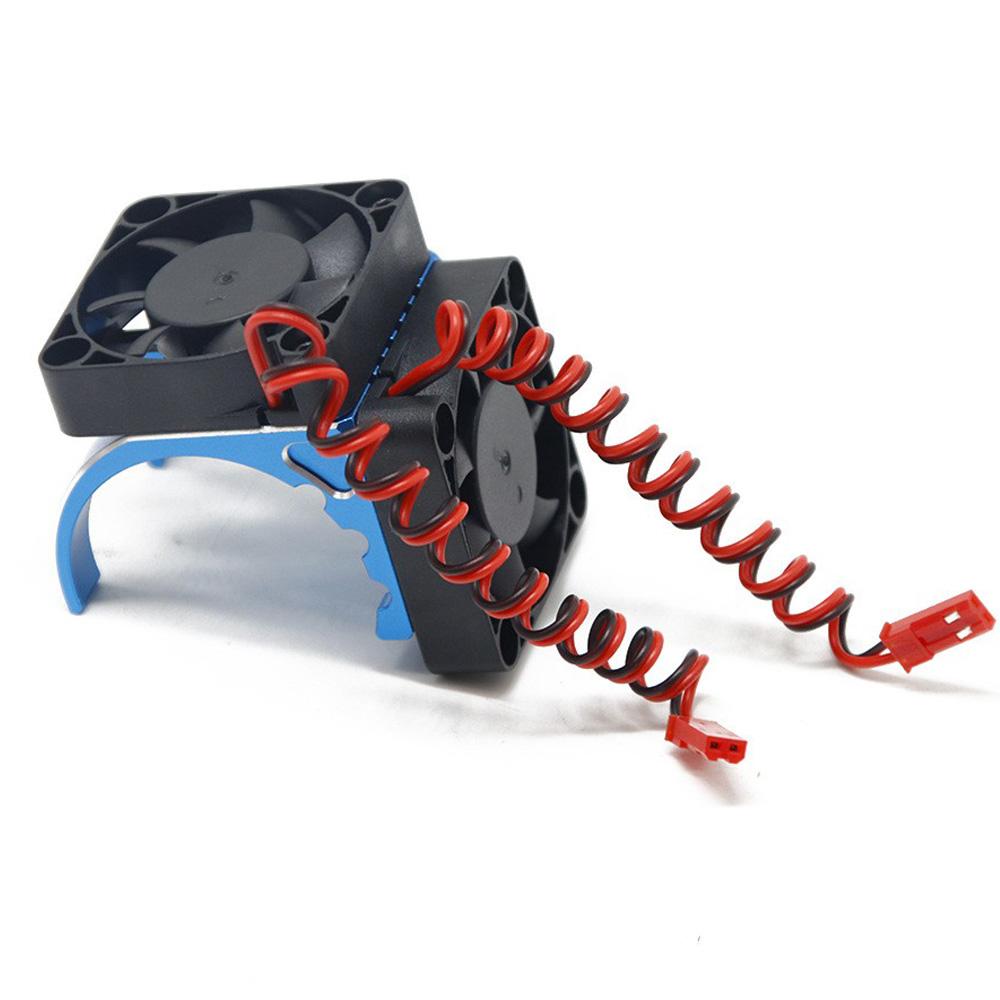 42mm Dual Fan  Motor Cooling  Heat Sink for Traxxas 1/10 MAXX E-Revo E-Maxx Summit Arrma 1/8 Kraton Talion Typhon RC Car
