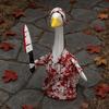 Halloween Porch Goose Outfit, Blood Goose Clothes with Hat & Knife, Horror Style Goose Costume for Haunted House Party Favors