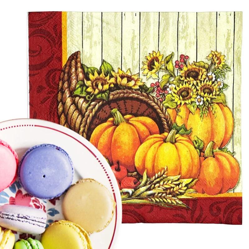 20pcs/Pac 33*33cm 2-Ply Disposable Party Napkin Halloween Pattern