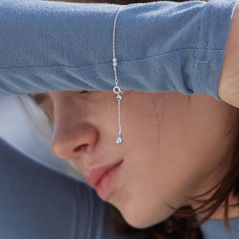 

PAIGEFLYNN JEWELRY [925 Silver] Duplin Drop Sliding Bracelet Yellow Gold_FREE