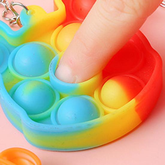 Yousheng Bubble Popping Keychain Students Office Workers Stress Relief Push Bubble Key Ring Backpack Hanging Decoration