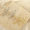 Cazador Clear Zircon Cross Earrings for Women Stainless Steel Christian Earrings Jesus Jewelry Valentine Gift 2026 Wholesale New