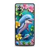 Ocean Animal Cute Dolphin Sea Turtle Phone Case For Xiaomi Redmi Note 14 13 5G 10 11 12 Pro Plus 4G 14C 13C 12C 10C Black Cover