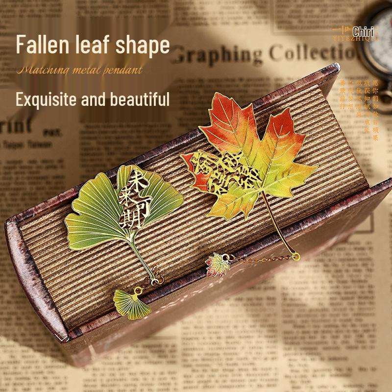 Exquisites Retro Ginkgoblatt Metalllesezeichen - Das perfekte kulturelle Geschenk für Studenten