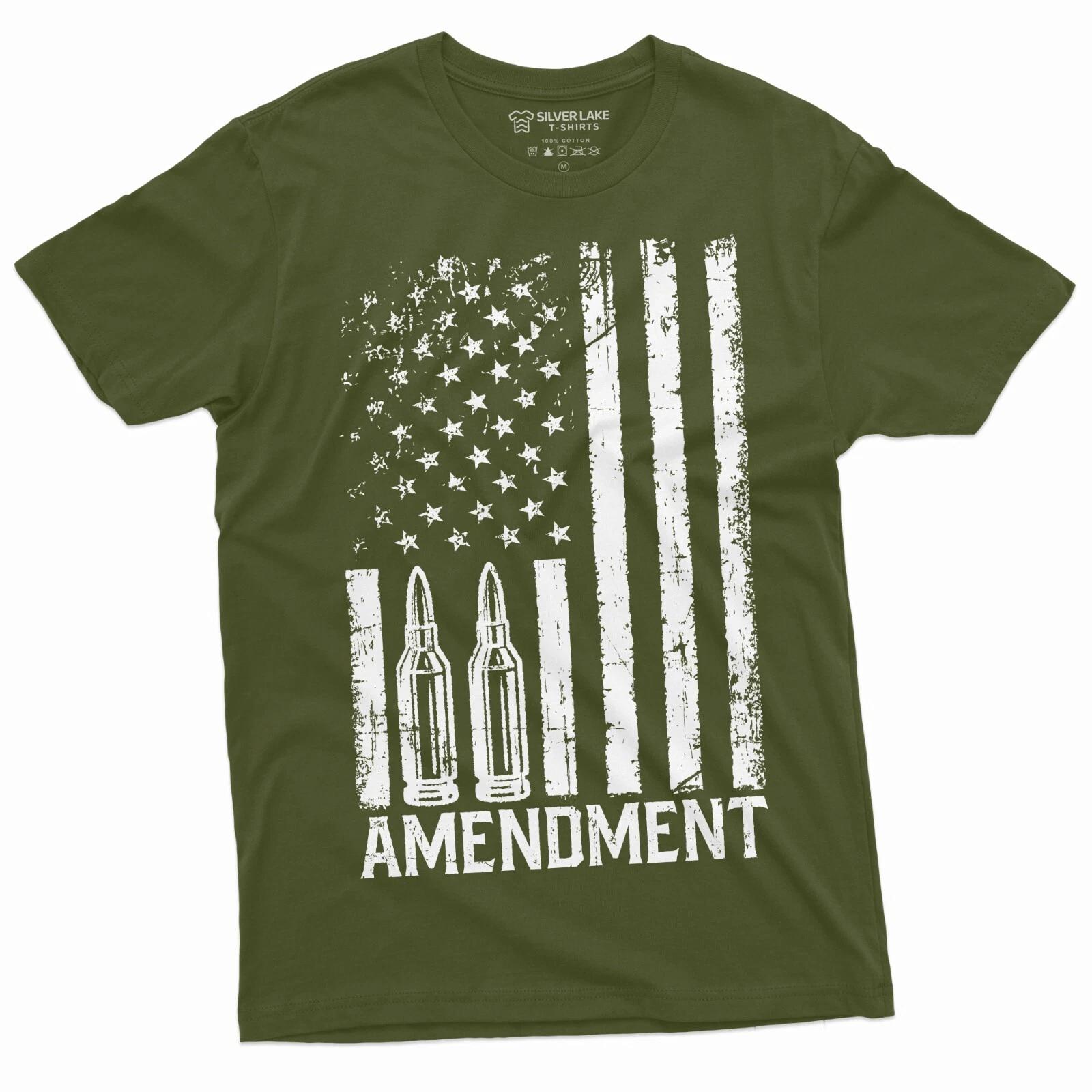 2nd Amendment USA Flag T-shirt American patriotic Pro Gun Second amendment shirt S