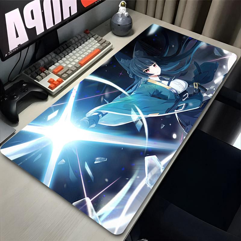 Large Mousepad x Hoshimi Miyabi Zenless Zone Zero Mouse Pad Keyboard Extended Carpet Gaming Accessories Anime Desk Mat Rug
