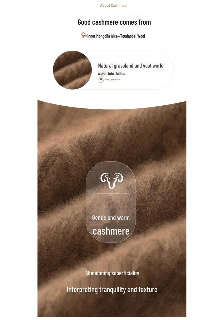 2025 Autumn/Winter Women's Cable Knit Cashmere Polo Collar Pullover