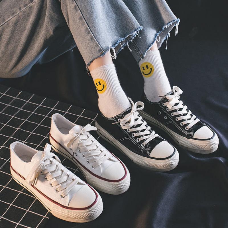 

Canvas shoes women s classic Harajuku trendy versatile super fire Korean version student low-top retro board shoes 40