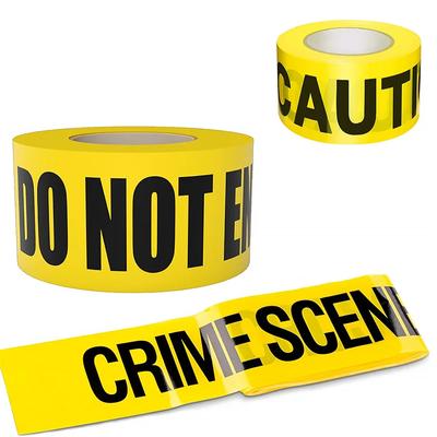 3 Inches X 100 Feet, Yellow Warning the Tape Barrier Tape Readability Black Printing with High Visibility Tear Resistance
