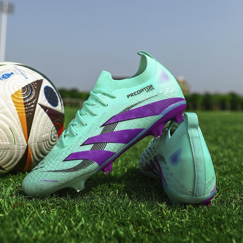 Large size high-top football shoes outdoor long nails broken nails football sports artificial grass TF anti-skid training shoes