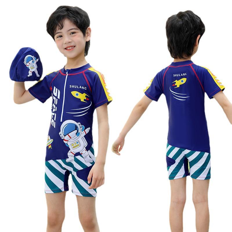 Jungen Schnelltrocknender Sommer-Badeanzug: Niedliche & Trendige Einteilige Strandbekleidung