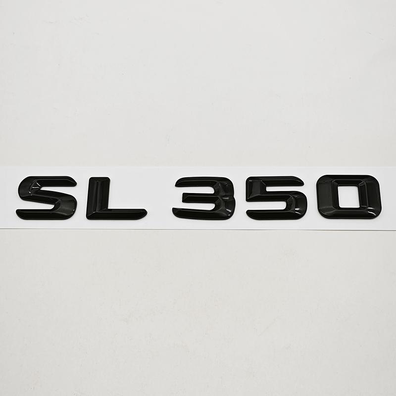 3D ABS Car Letters Badge Sticker Rear Trunk Logo SL350 SL400 SL500 Emblem For Mercedes Benz SL350 SL400 SL500 R230 R231 R129 ON4