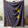 Throw Blanket Bold Color Block Pattern Large Lightweight Cover For Couch Bed And Contemporary Home Accent