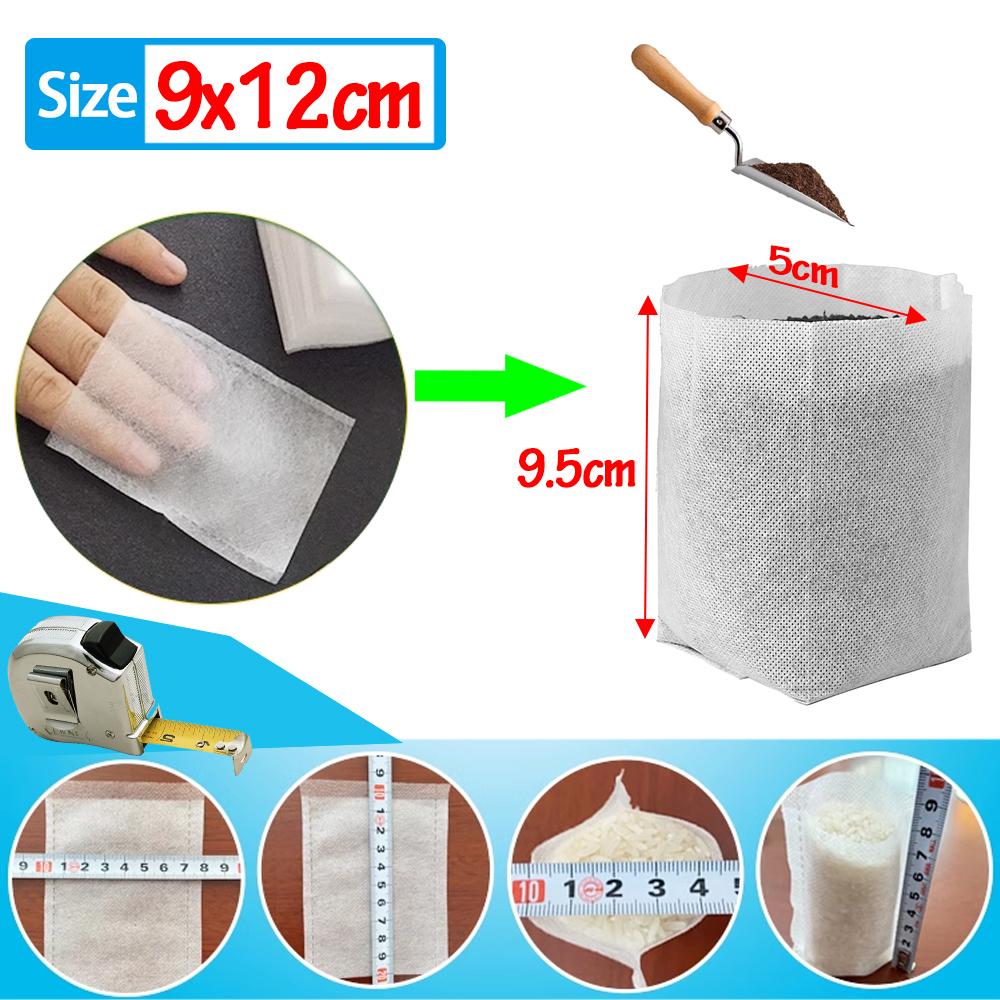 100-500Pcs Biodegradable Nursery Bag Plant Grow Bags Non-woven Fabric Seeds To Sow Flower Pots For Home Garden Accessories Tools
