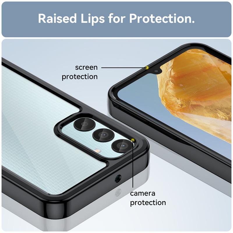 Capa TPU transparente à prova de choque para Samsung Galaxy M55 M15 M44 M34 M54 M14 Jump3 5G 4G Capa protetora à prova de choque e proteção total