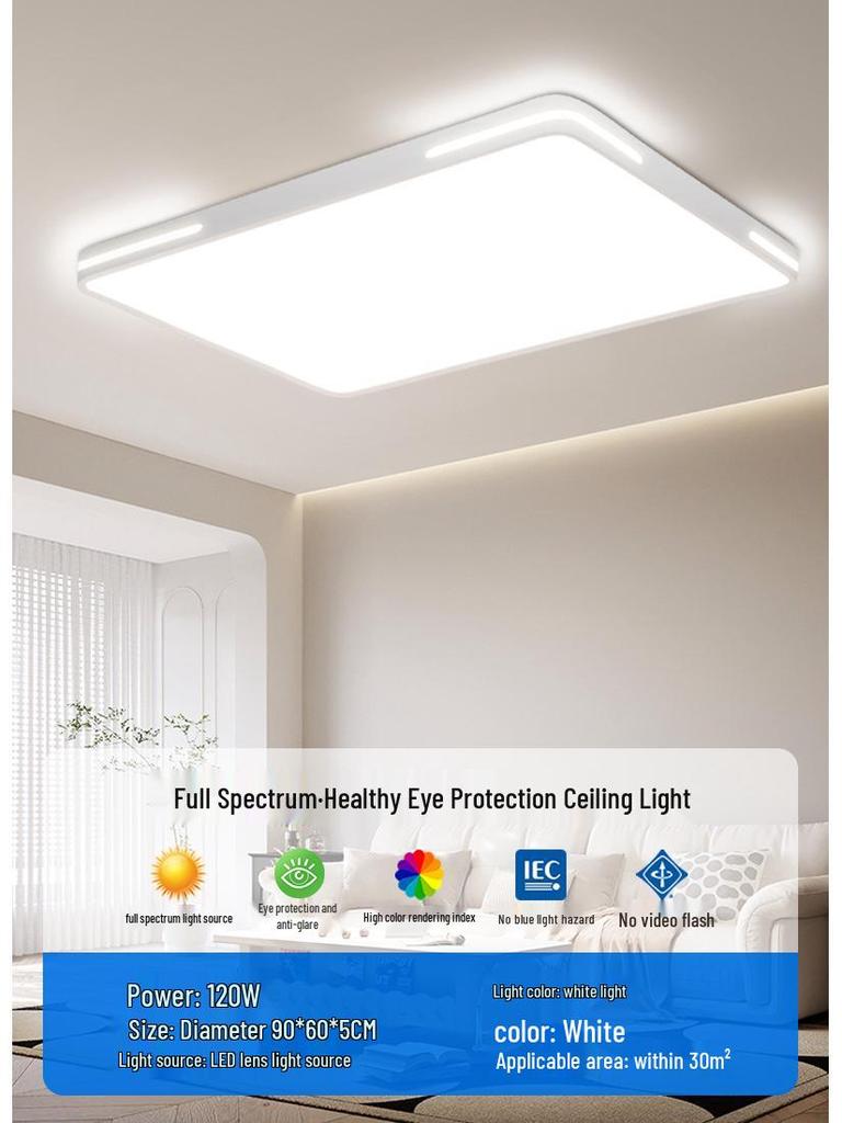 Ultra-Thin LED Ceiling Light 2025 - Full Spectrum Eye Protection, Super Bright Minimalist Design for Master Bedroom