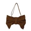 Elegant Large Capacity Bowknot Tote Fashion Zipper Handbag Pleated Bow Crossbody Bags  Office Use
