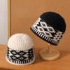 Autumn and Winter Diamond Wool Hat Korean Style Versatile Windproof and Warm Hat for Women's Retro Baotou Hat Showing Face Small Cold Hat