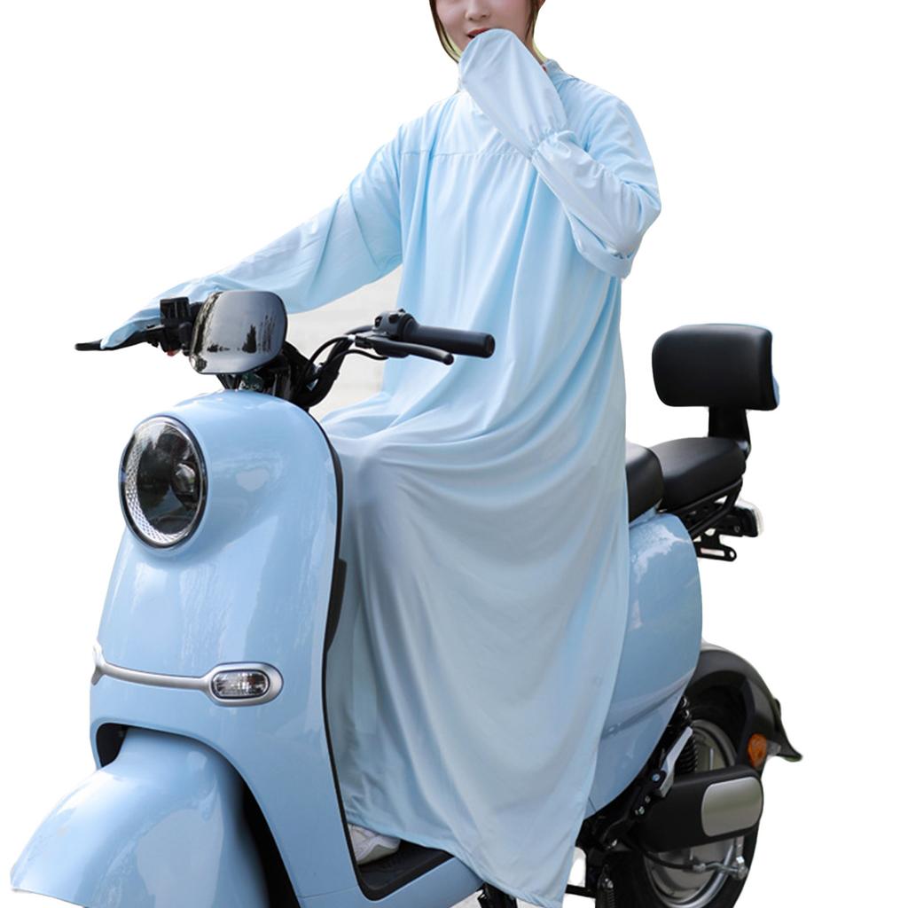 Sun Protection Suit Full Body Long Sleeves UV Protective Summer Cycling Suits for Riding Sky Blue