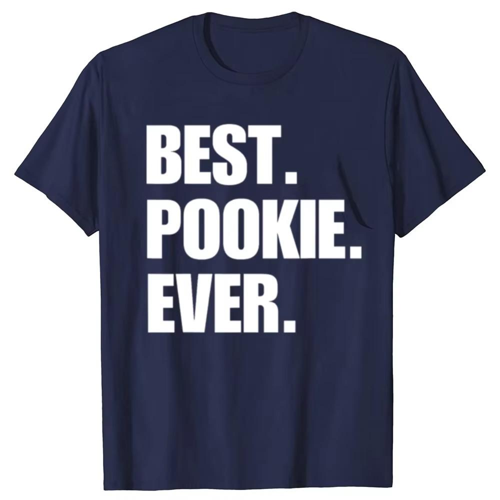 Funny Best Pookie Ever Graphic T-shirts Men Women's Fashion Casual Tshirt 100% Cotton Loose Oversized Valentine's Day T Shirt