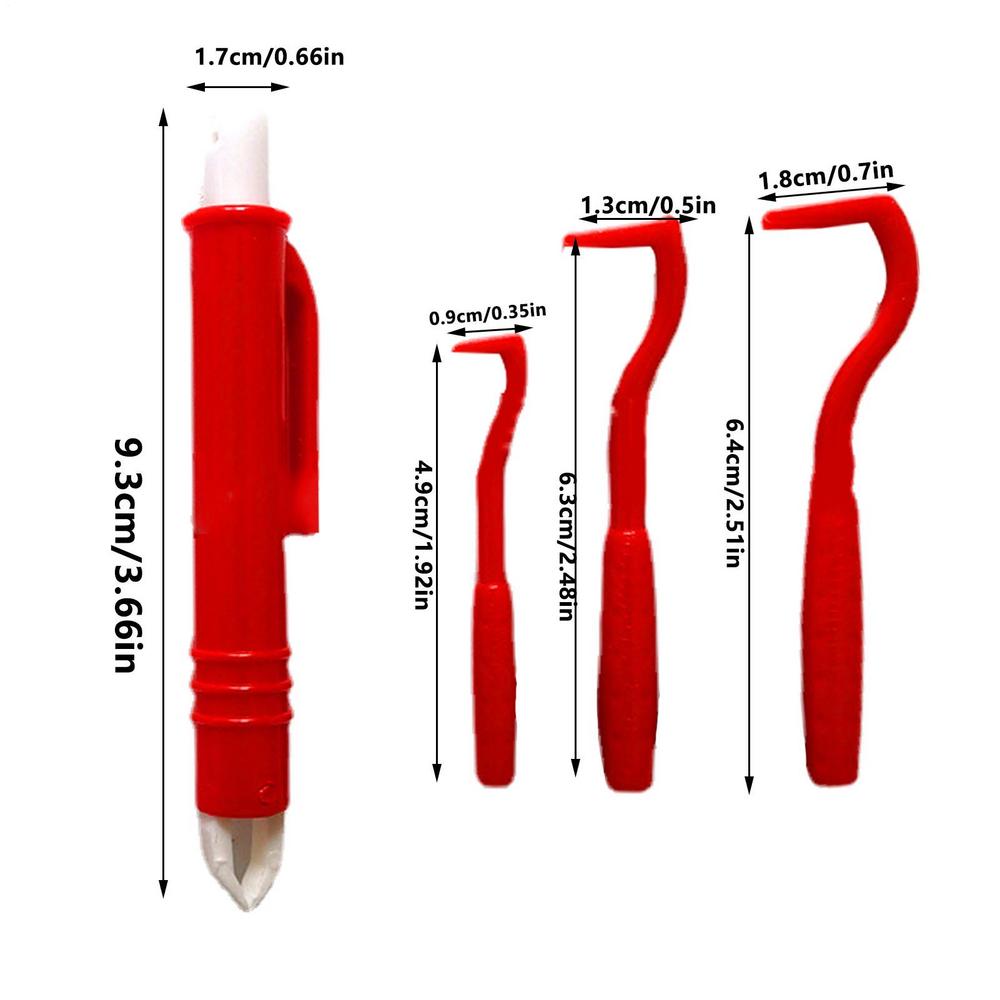 Flea Remover Hook Tick Removal Tweezer Plastic Scratching Hook Remover Tick Removal Tweezers Hooks Comb Kit Pet Accessories