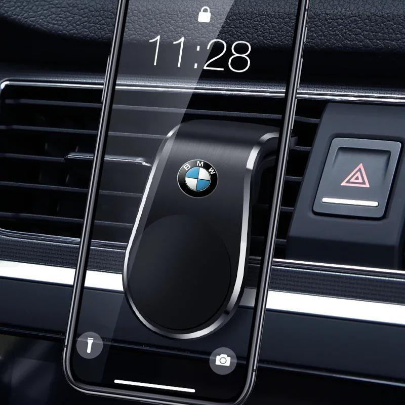 Car Magnetic L-shaped Car Dedicated GPS Phone Holder Emblem For BMW Performance F30 F10 E90 E46 X6 E60 E70 E36 X3 X5 X7 X2 E91