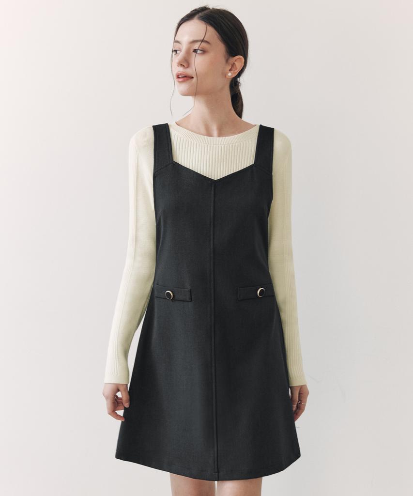 Zero Street Heartneck Mini Dress / Dark Navy