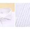 Bridegroom Shirt Top with Bow Ties Solid Color Long Sleeve Lapel Button-up