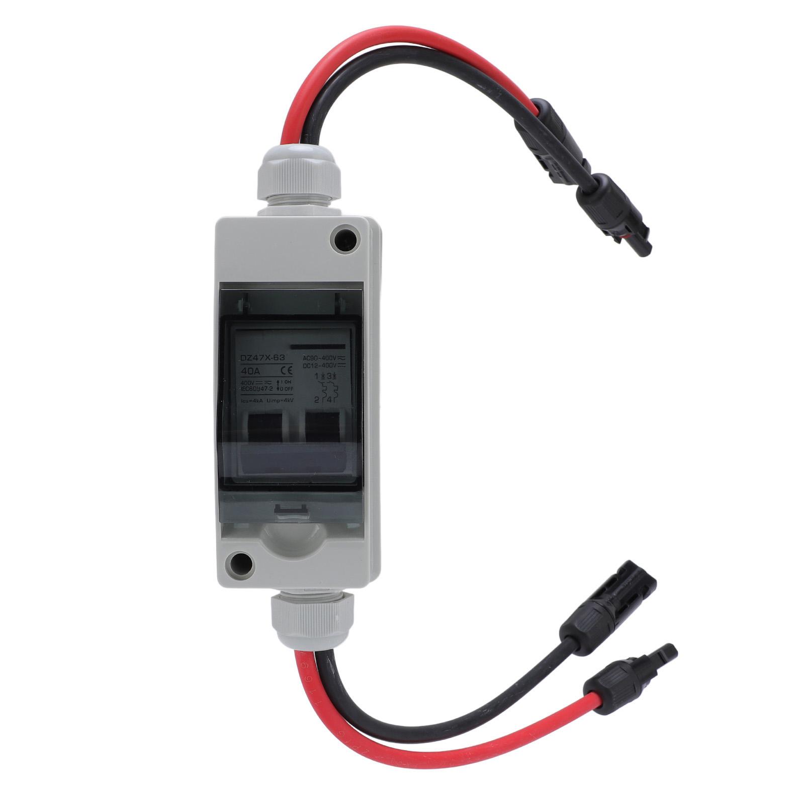 

40A Вимикач для відключення сонячної панелі IP65 Водонепроникна 2P Коробка автоматичного вимикача для PV Мережева/Автономна