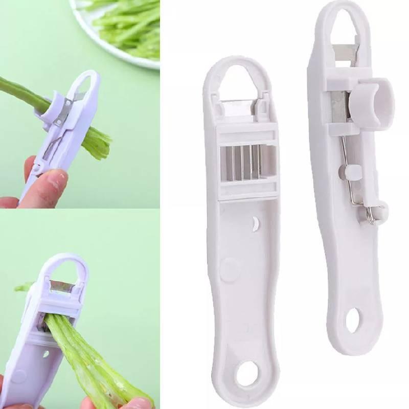 Modern White Kitchen Bean Cutter Multi-functional Bean Strip Slicer Perfect For Home Cooking