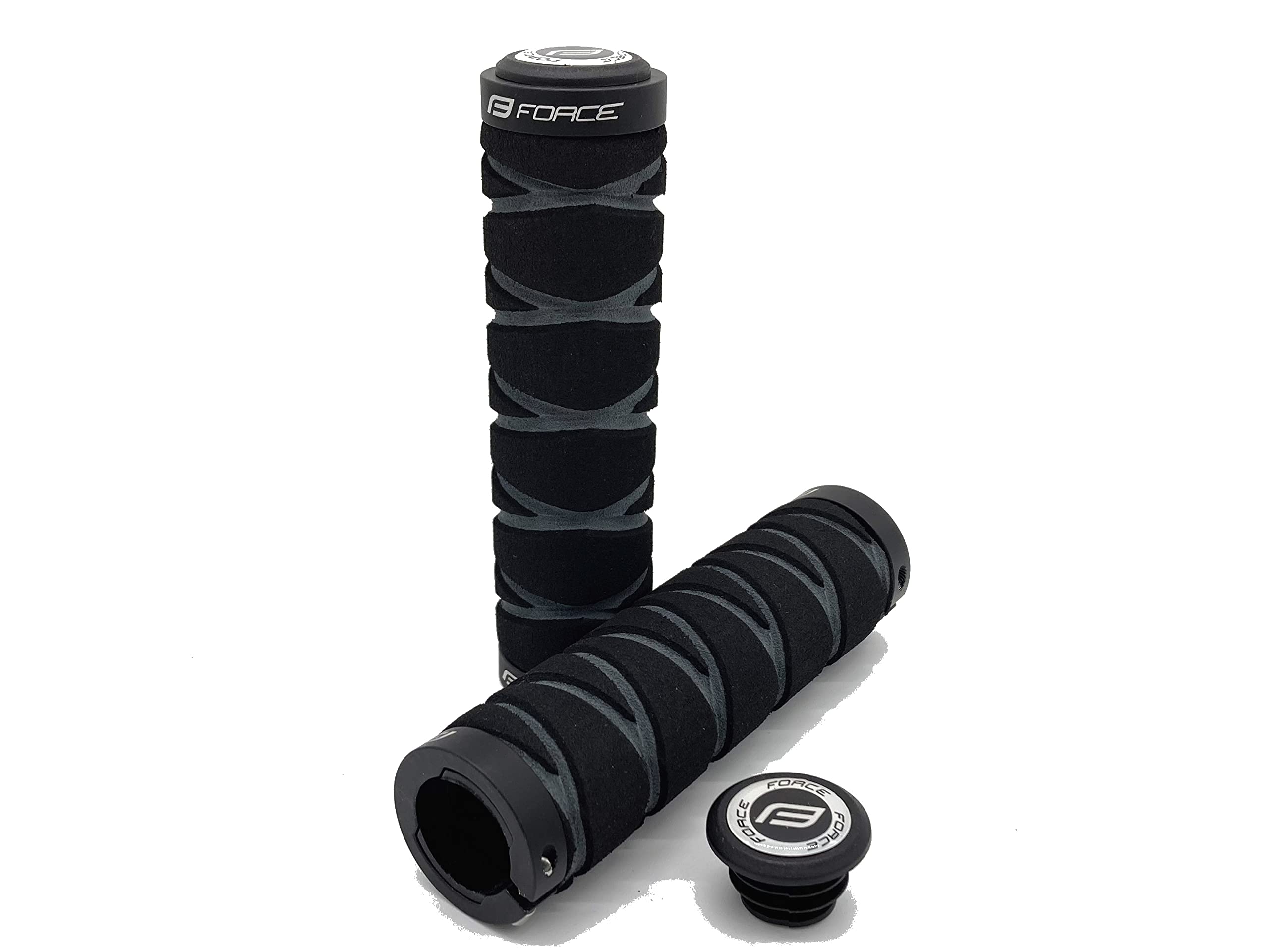 

FORCE MOLY Bicycle Lock Ring for Grip Length 80214 Grips, Type, Sponge, 22.2mm Diameter, Black/Gray, 130mm,