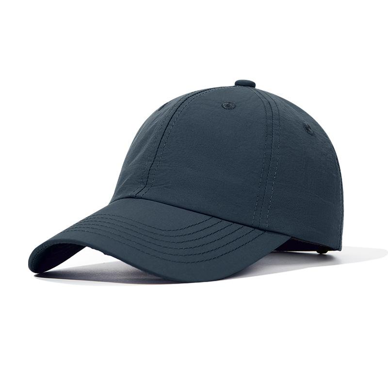 

High-grade nylon baseball cap can be printed with embroidered light plate solid color cap hat Adjustable темно-серого