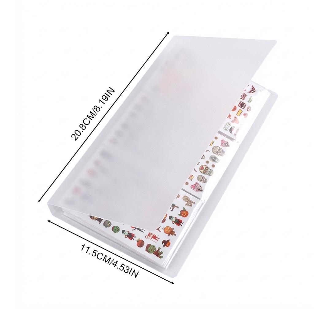 Nail Art Sticker Album High-Transparency Portable Organizer for Daily