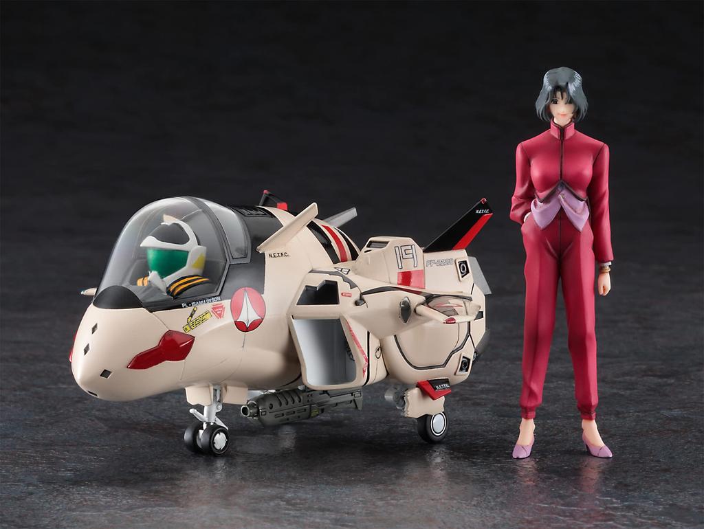 Hasegawa Macross Plus Myung Fang Loong with Macross Plus Scale Resin Figure Plastic Model Kit 65872 YF-19 (Egg Plane) 1/24 & Non-Scale